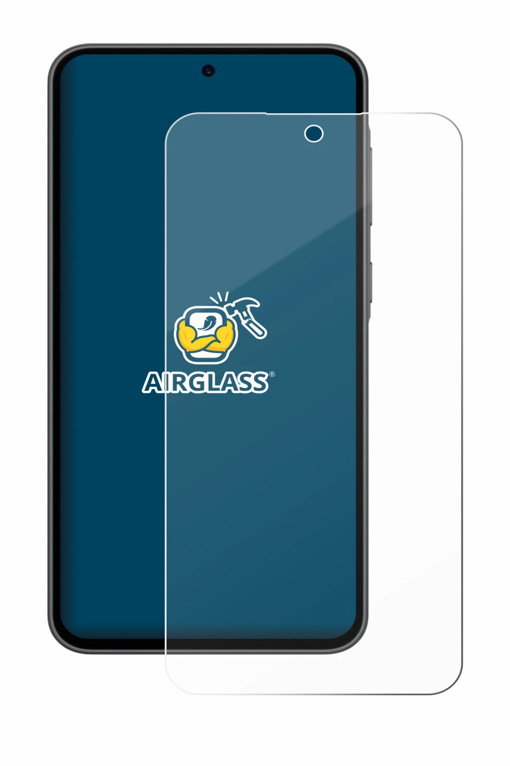 Image de l'appareil Samsung Galaxy A36 5G Enterprise Edition avec une grande variété de protections d'écran.