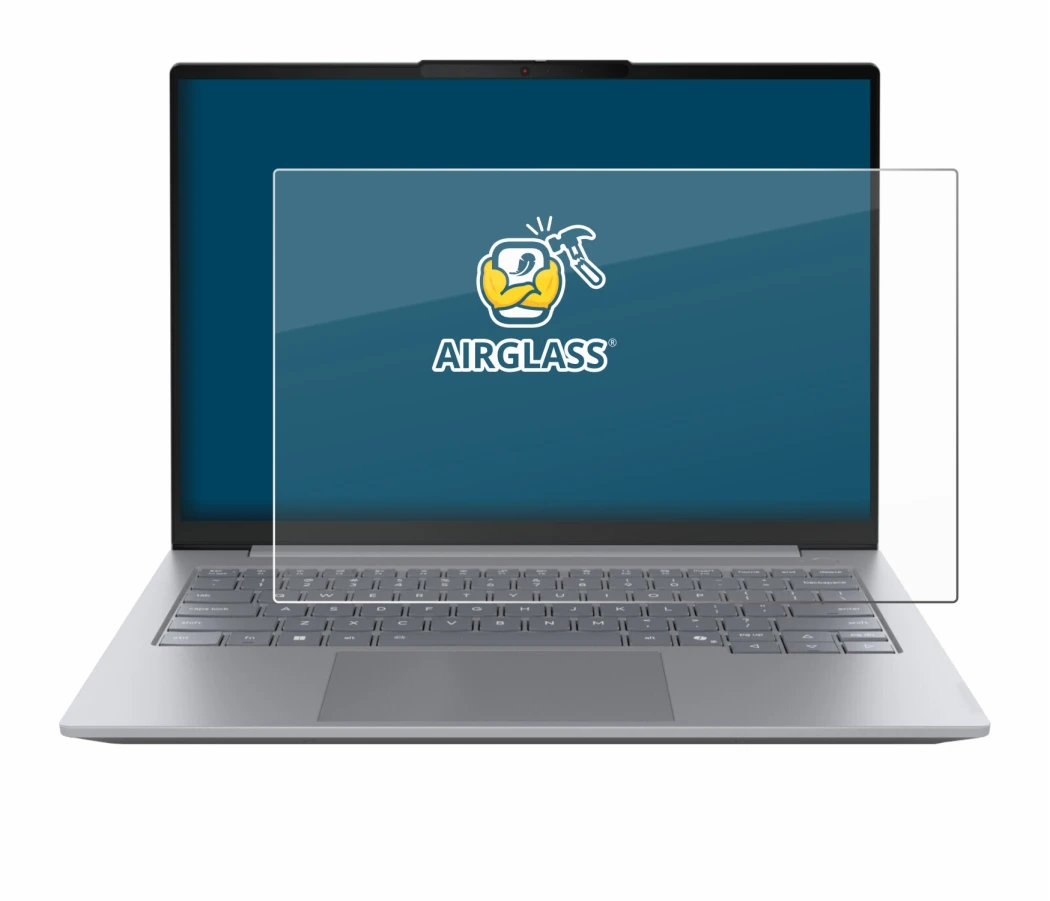 Image de l'appareil Lenovo ThinkBook 14 Gen 8 avec une grande variété de protections d'écran.