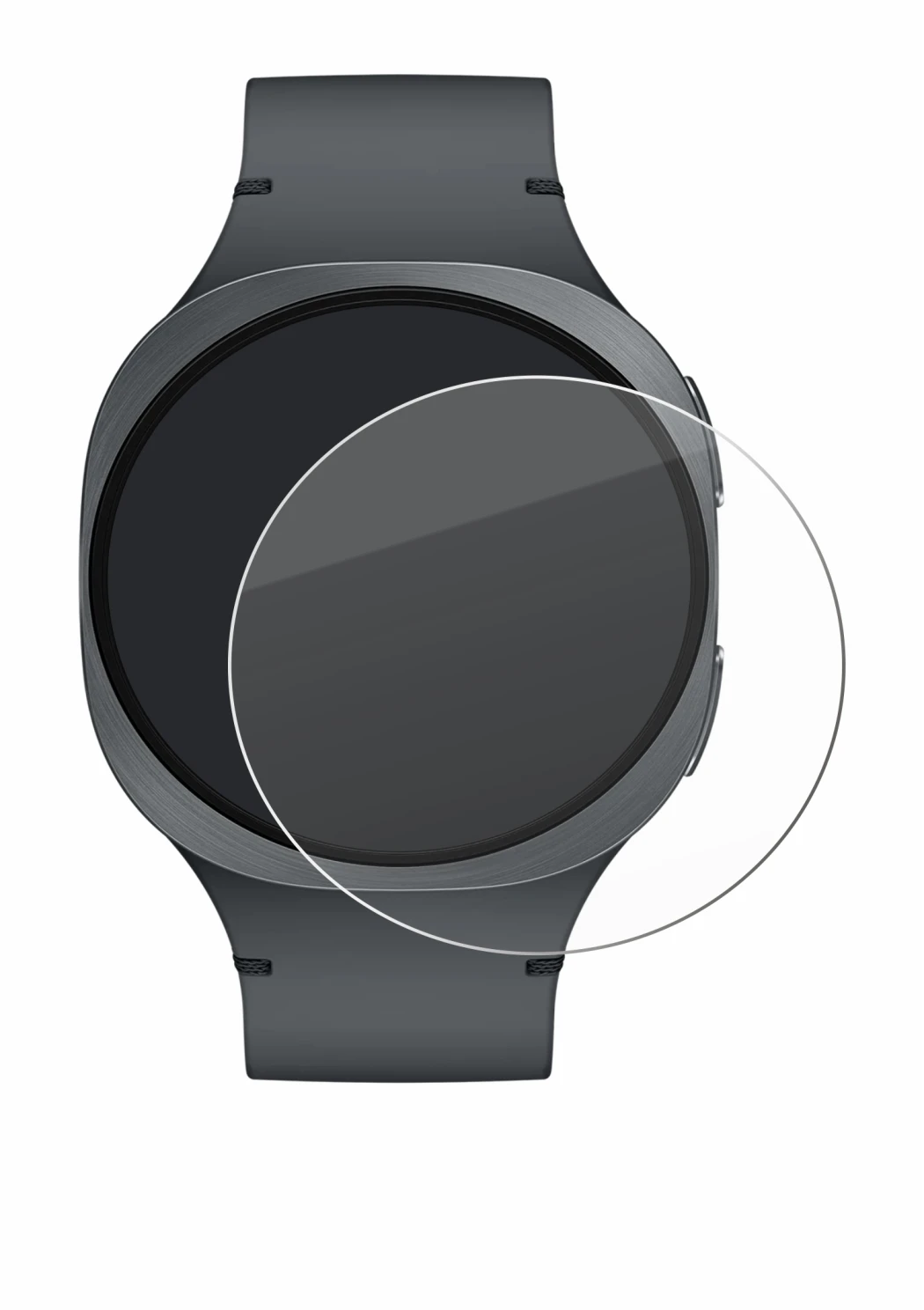 Image de l'appareil Samsung Galaxy Watch 8 (40 mm) avec une grande variété de protections d'écran.