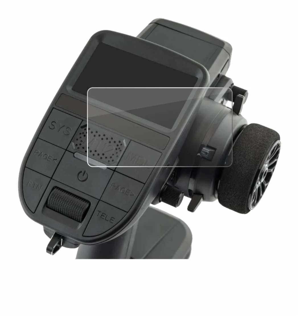 Image de l'appareil Radiomaster MT12 avec une grande variété de protections d'écran.