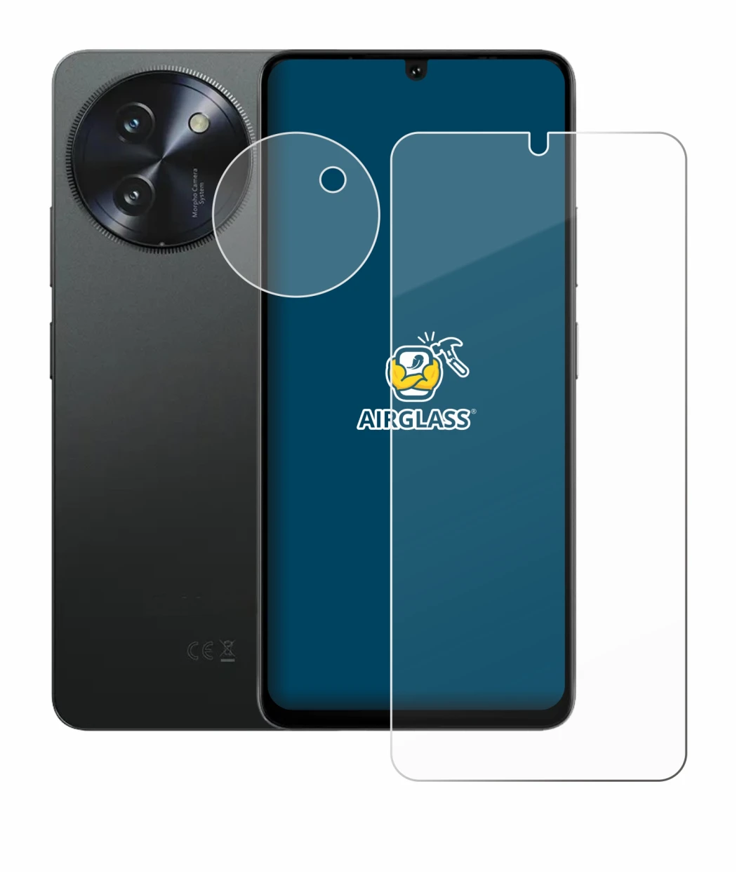 Image de l'appareil Doogee Note 59 Pro Plus (Avant+Caméra) avec une grande variété de protections d'écran.