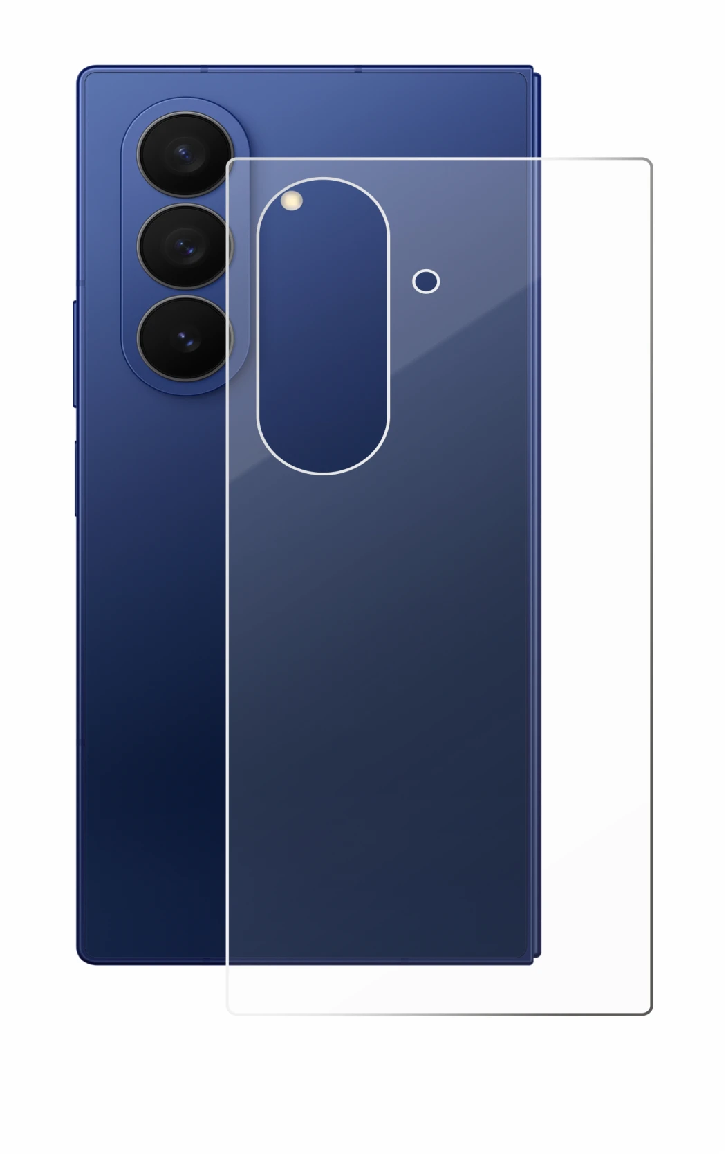 Image de l'appareil Samsung Galaxy Z Fold 7 (Arrière) avec une grande variété de protections d'écran.