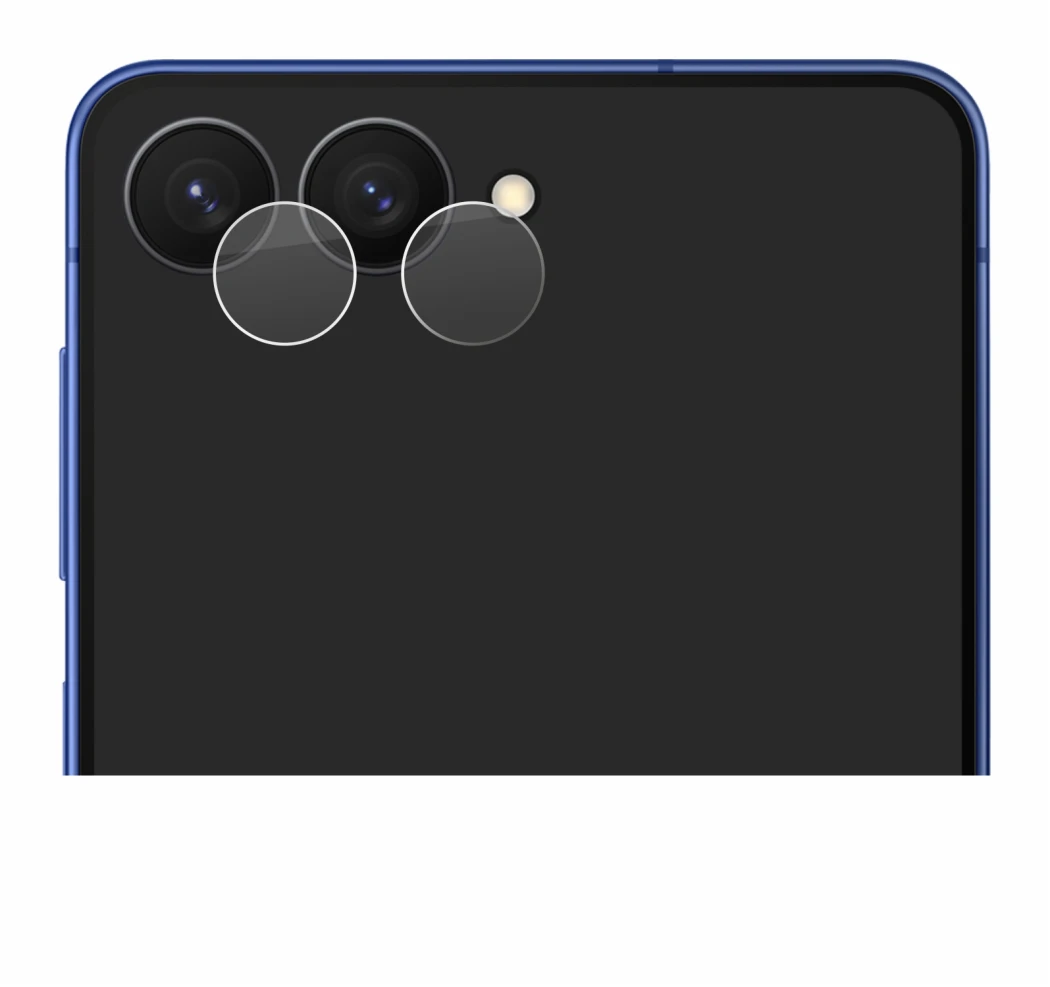 Image de l'appareil Samsung Galaxy Z Flip 7 (Caméra UNIQUEMENT) avec une grande variété de protections d'écran.