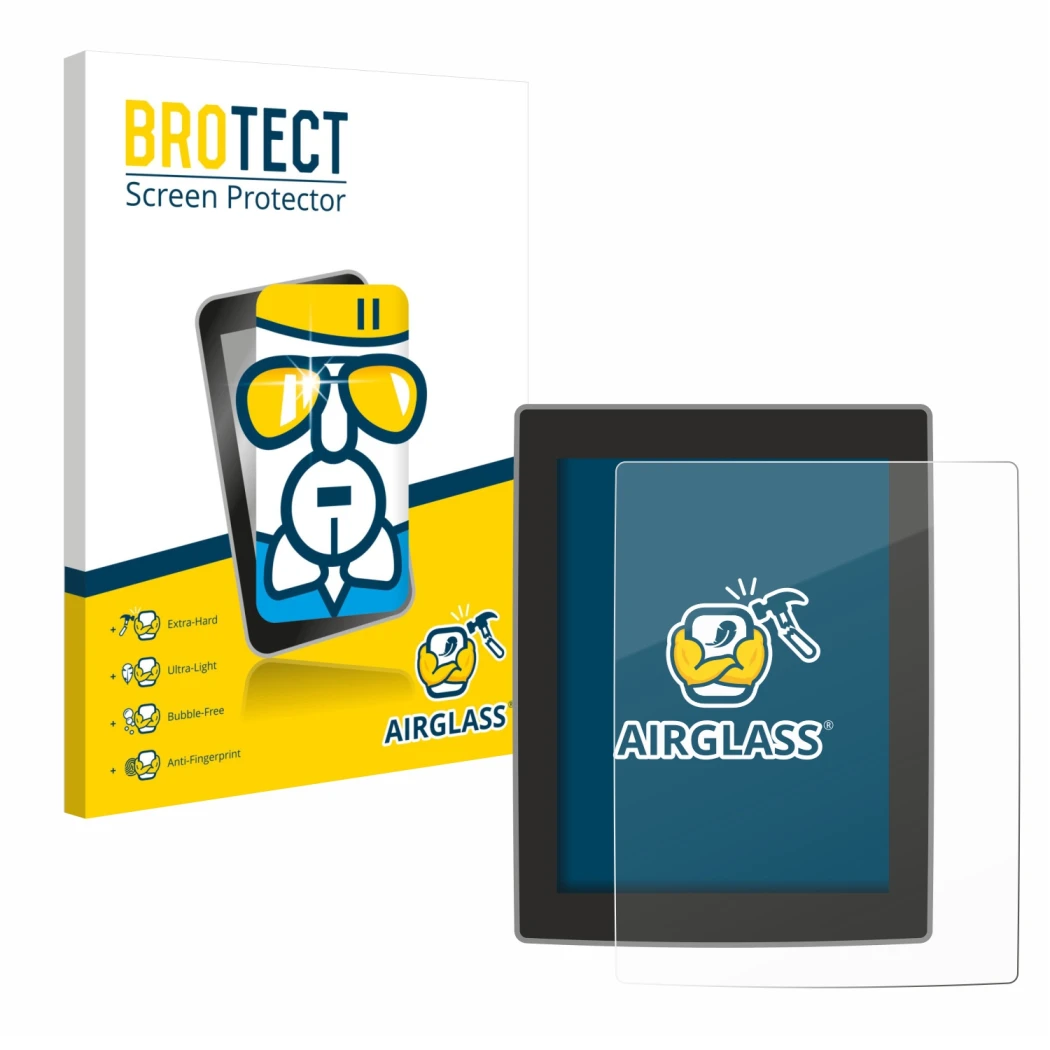 Face avant d’un emballage produit avec le logo de la marque BROTECT. À côté, l’appareil Volvo XC90 11.2