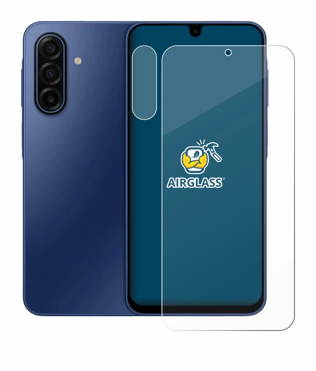 Image de l'appareil Samsung Galaxy A17 5G (Avant+Caméra) avec une grande variété de protections d'écran.