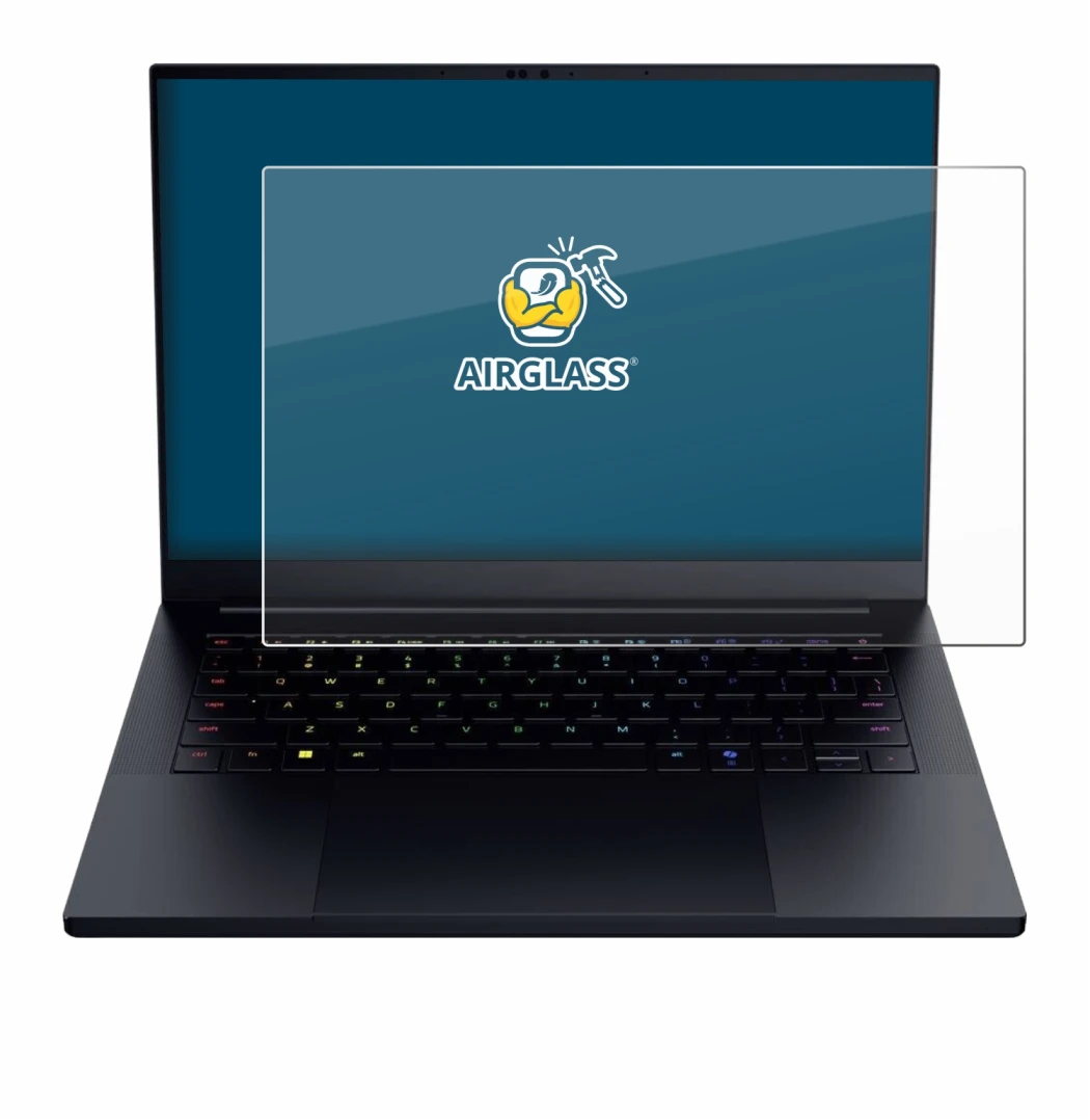 Image de l'appareil Razer Blade 14 2025 avec une grande variété de protections d'écran.