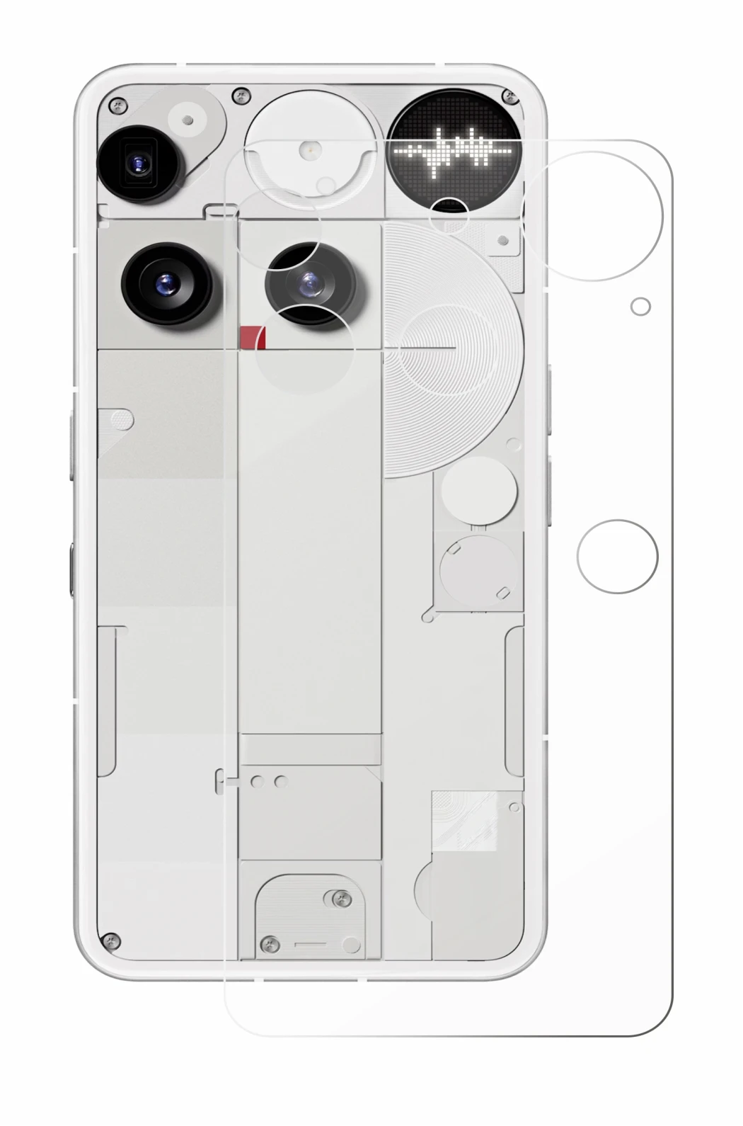Image de l'appareil Nothing Phone (3) (Arrière) avec une grande variété de protections d'écran.