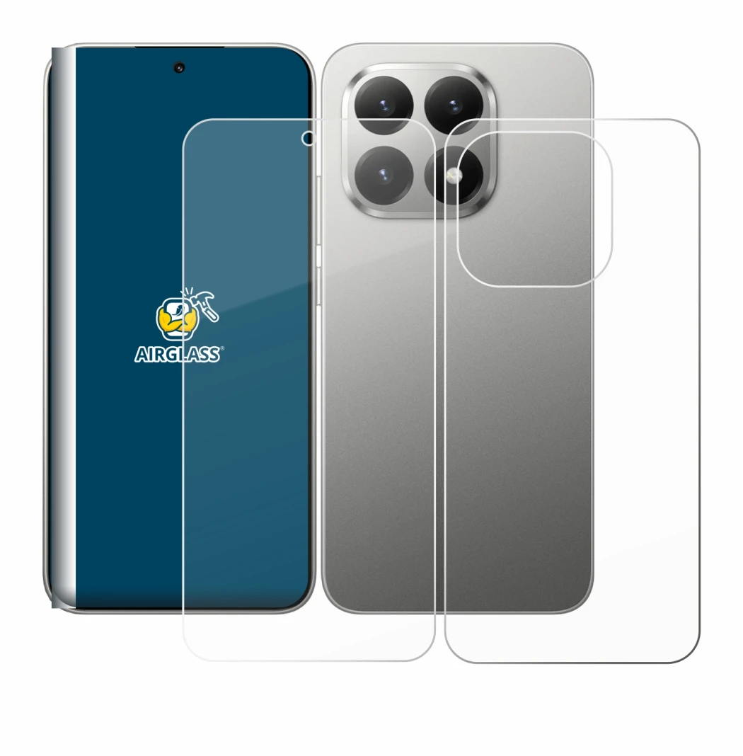 Image de l'appareil Xiaomi 15T (Avant+Arrière) avec une grande variété de protections d'écran.