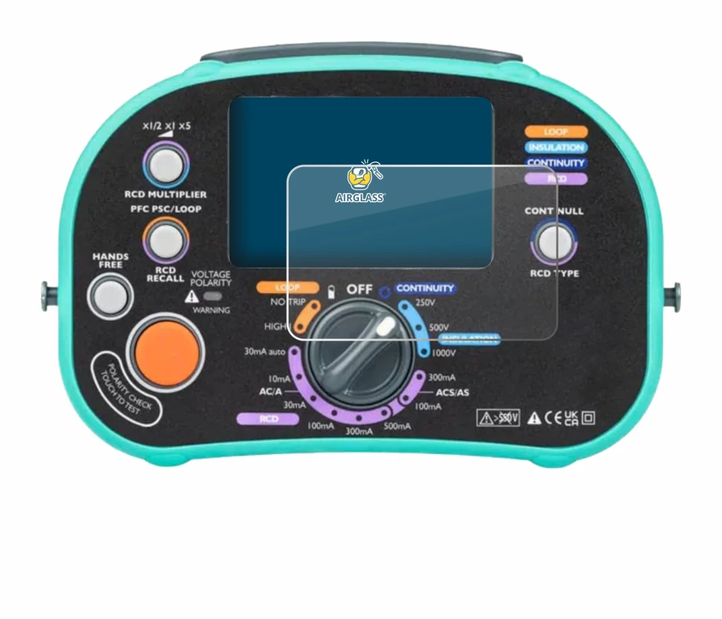 Image de l'appareil Kewtech KT63DL avec une grande variété de protections d'écran.