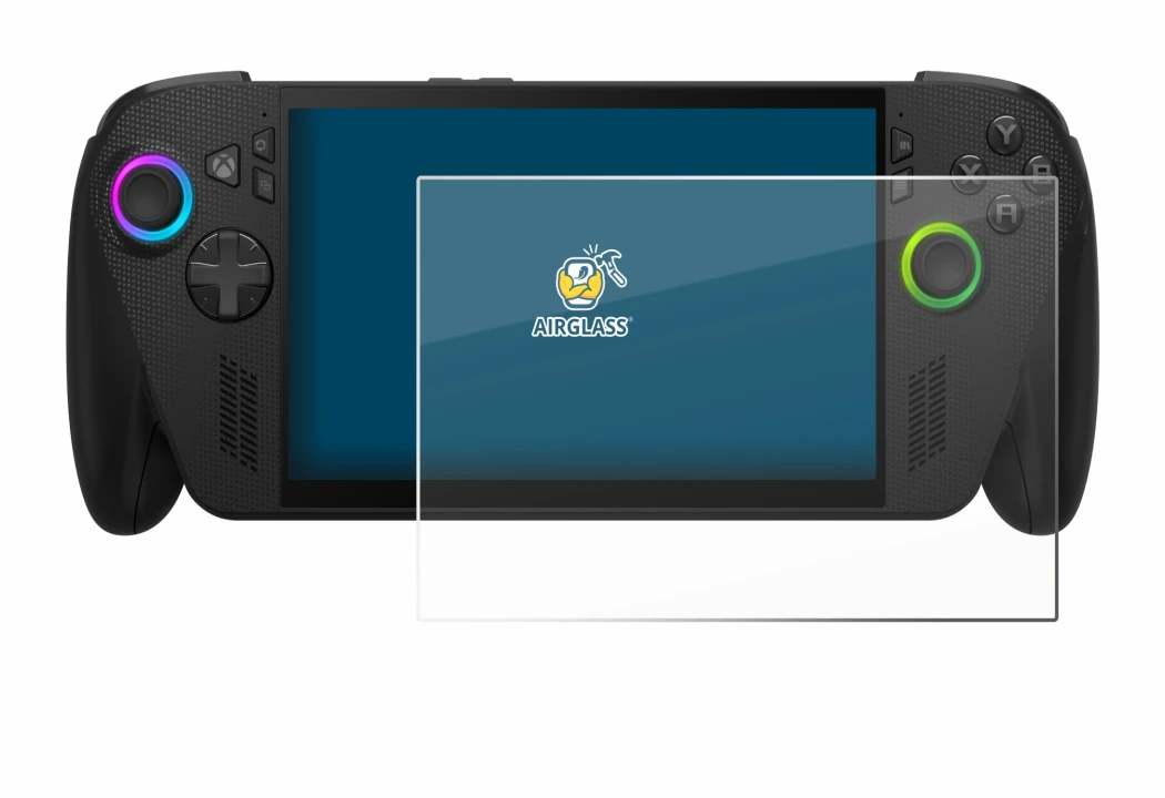 Image de l'appareil ASUS ROG Ally X 2025 avec une grande variété de protections d'écran.