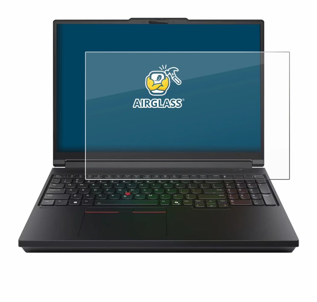 Image de l'appareil Lenovo ThinkPad P16 Gen 3 avec une grande variété de protections d'écran.