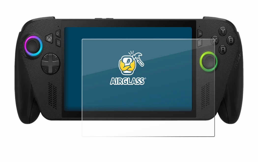 Image de l'appareil ASUS ROG Xbox Ally X avec une grande variété de protections d'écran.