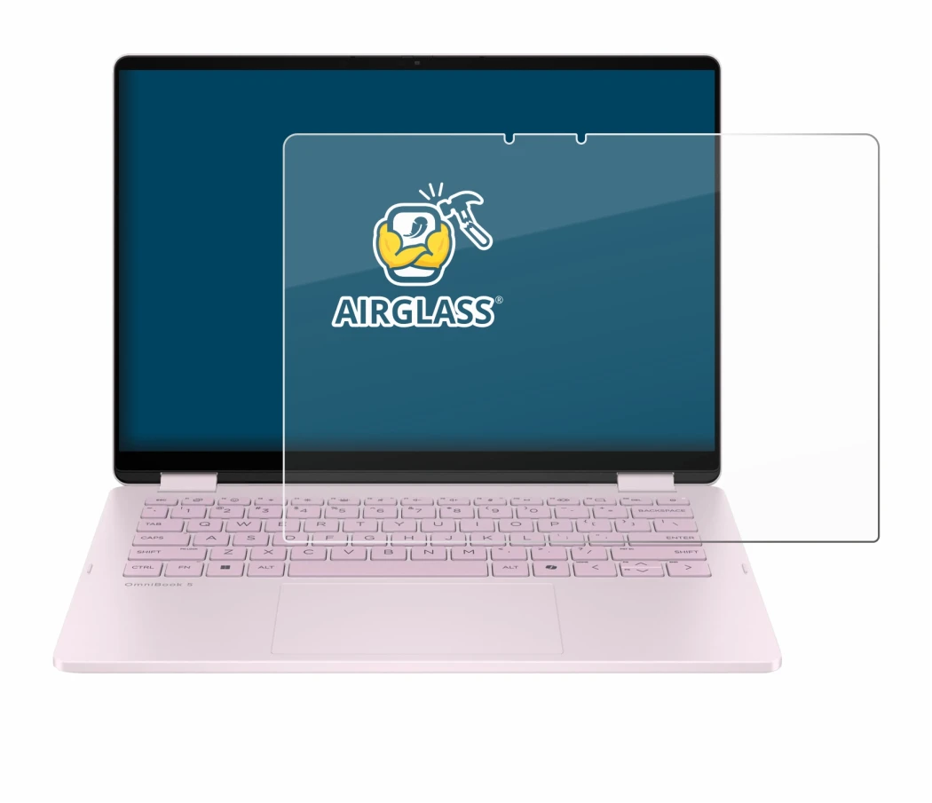 Image de l'appareil HP OmniBook 5 Flip 14 14-fp0153ng avec une grande variété de protections d'écran.