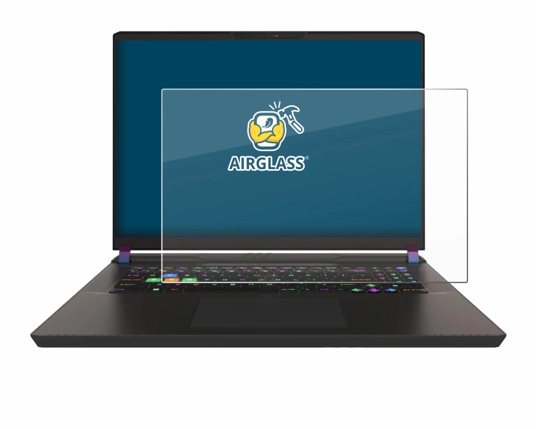 Image de l'appareil MSI Vector 17 HX avec une grande variété de protections d'écran.