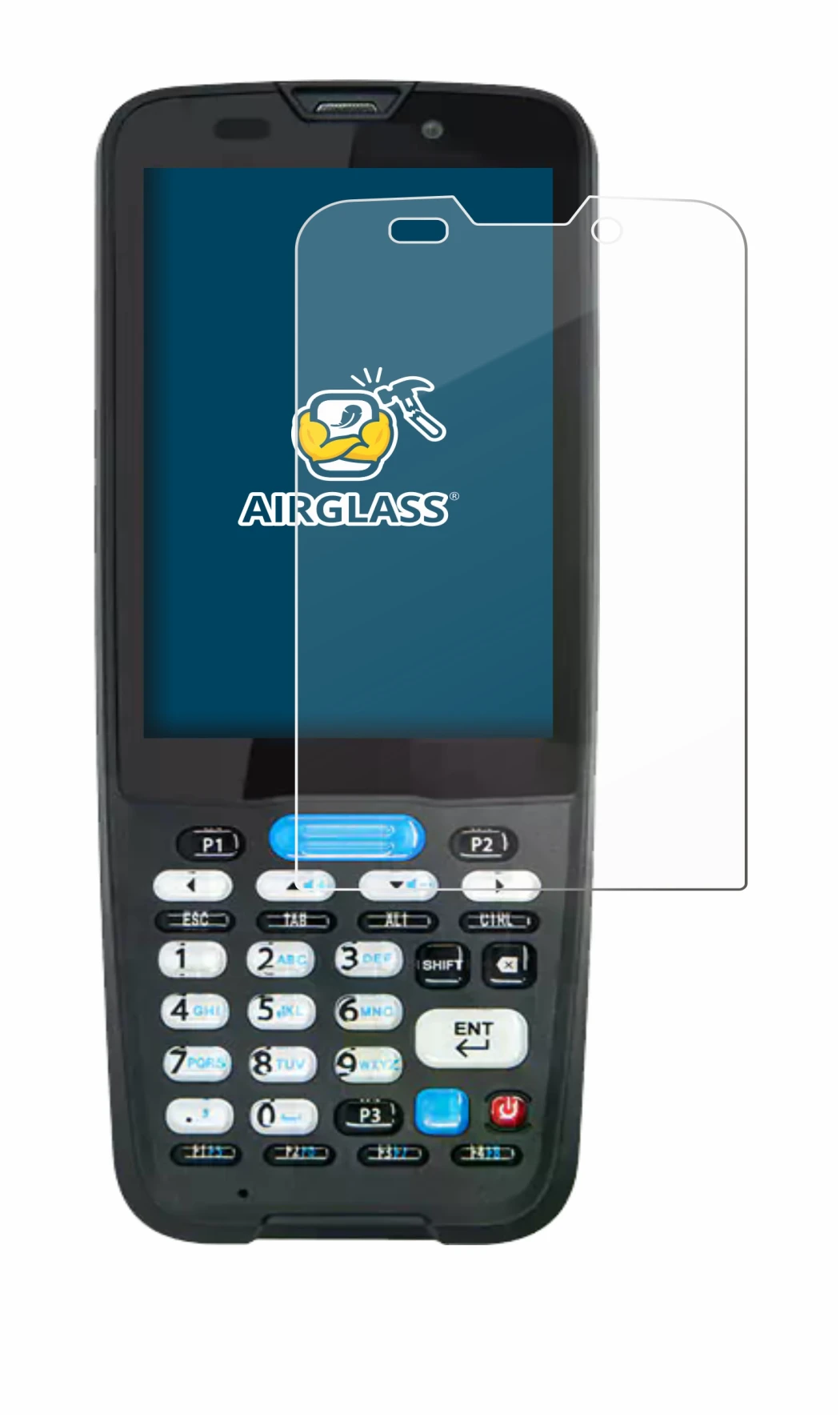 Image de l'appareil Unitech HT330 avec une grande variété de protections d'écran.
