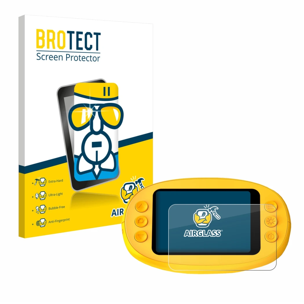 Face avant d’un emballage produit avec le logo de la marque BROTECT. À côté, l’appareil Ashfly inskam 382 est représenté avec 