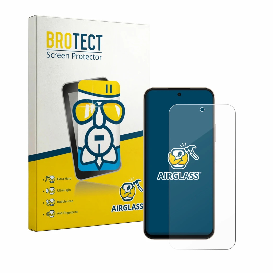 Face avant d’un emballage produit avec le logo de la marque BROTECT. À côté, l’appareil Oppo A6 est représenté avec la protect