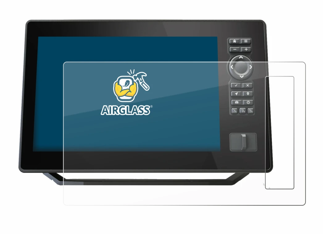 Image de l'appareil Humminbird Xplore 9 avec une grande variété de protections d'écran.