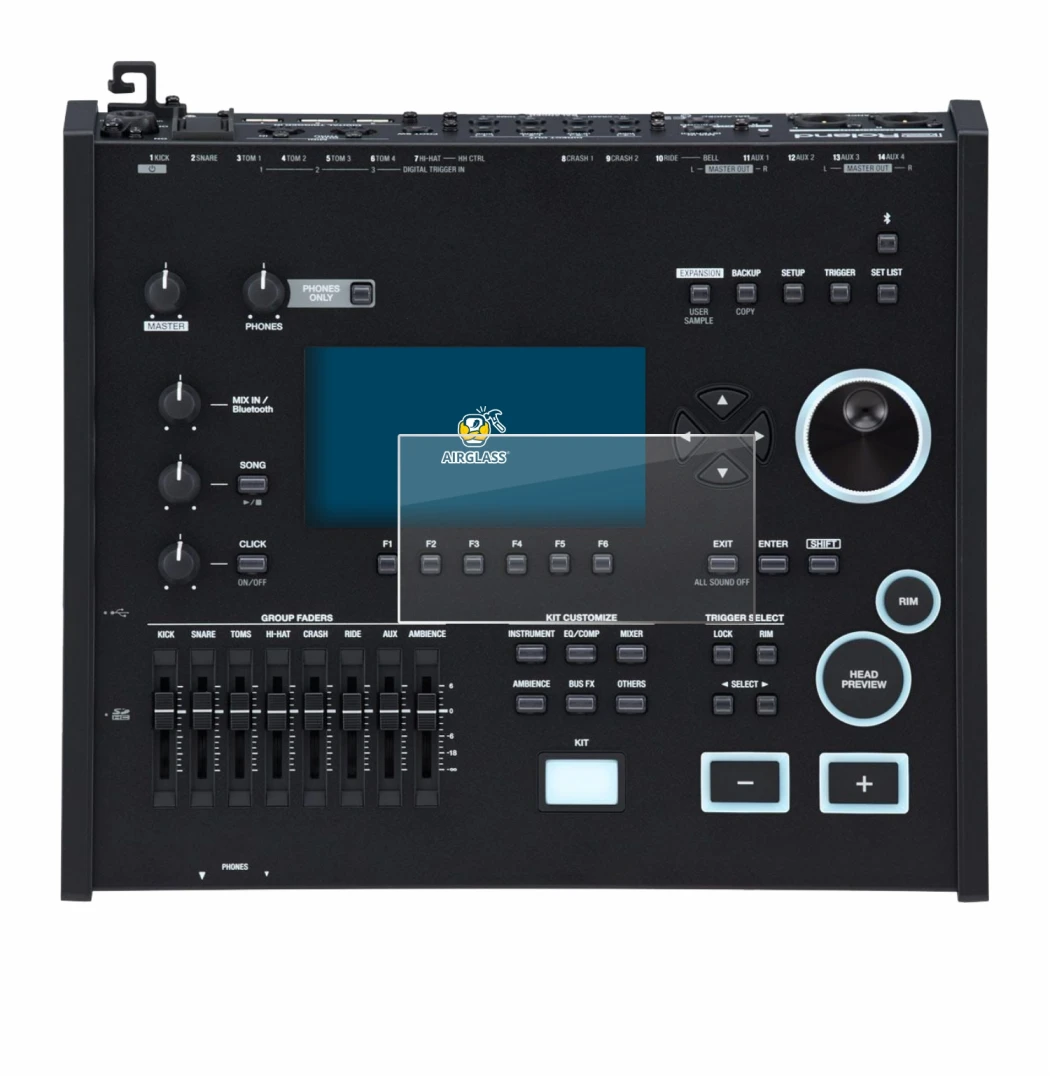 Image de l'appareil Roland V71 avec une grande variété de protections d'écran.