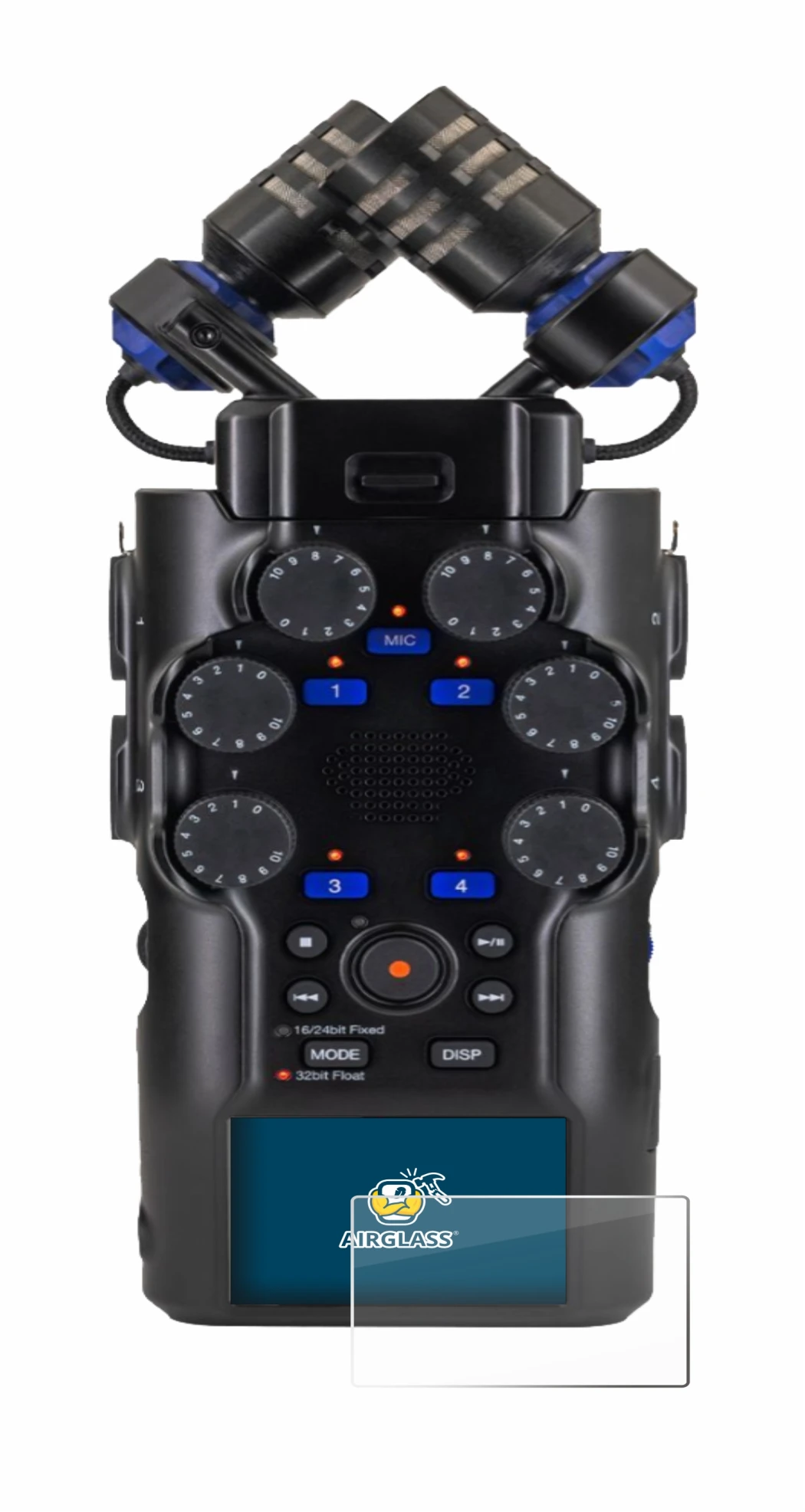 Image de l'appareil Zoom H6 studio avec une grande variété de protections d'écran.