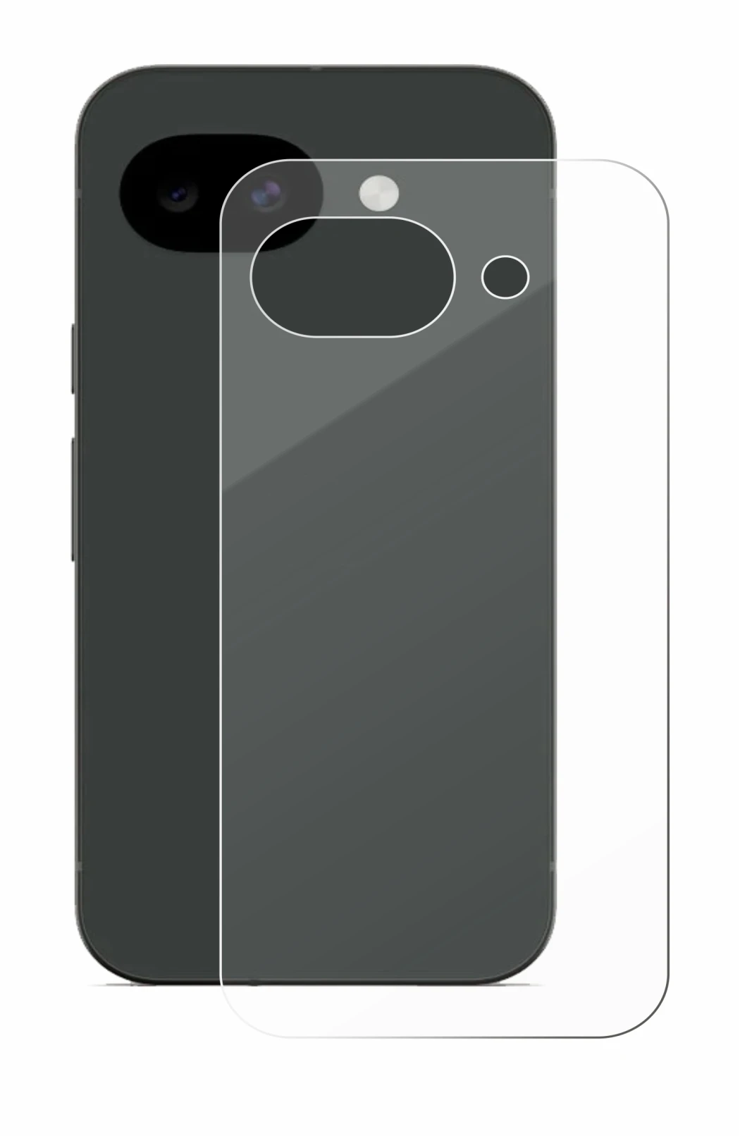 Image de l'appareil Google Pixel 10a (Arrière) avec une grande variété de protections d'écran.