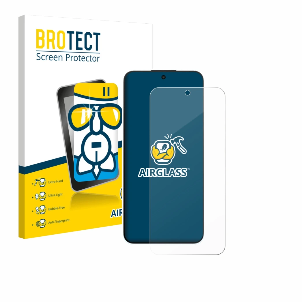 Face avant d’un emballage produit avec le logo de la marque BROTECT. À côté, l’appareil Oppo A6s Pro est représenté avec la pr