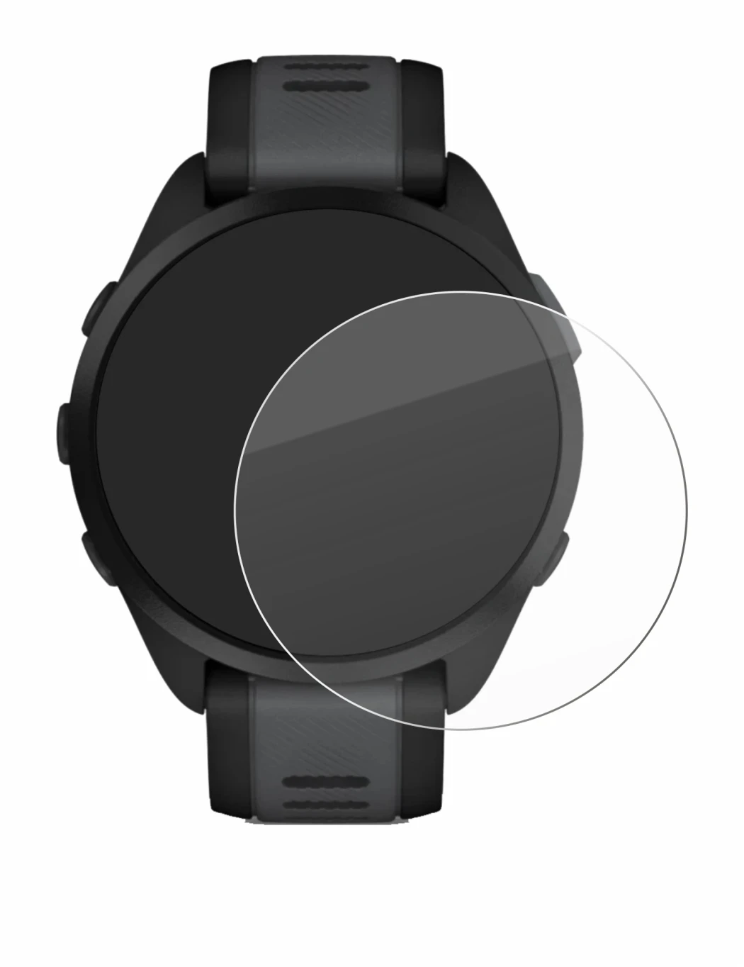 Image de l'appareil Garmin Forerunner 165 Music avec une grande variété de protections d'écran.