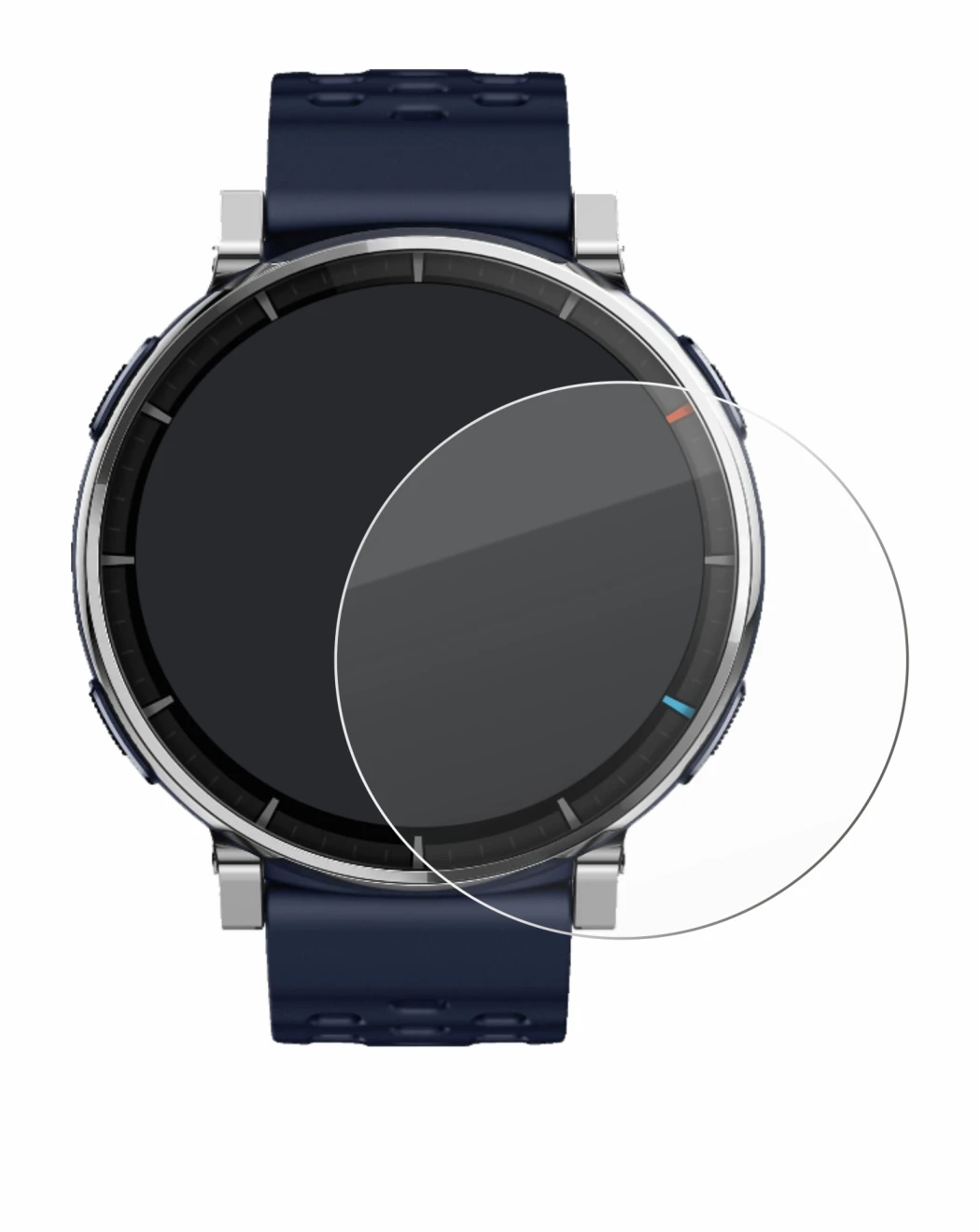 Image de l'appareil Amazfit Active 3 Premium avec une grande variété de protections d'écran.