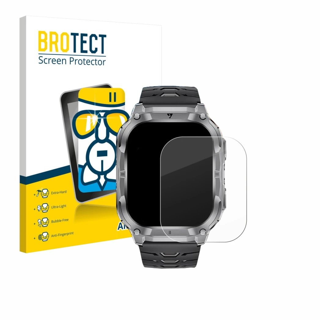 Face avant d’un emballage produit avec le logo de la marque BROTECT. À côté, l’appareil LIGE EF22 2