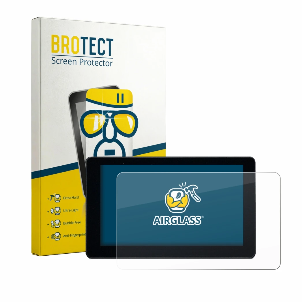 Face avant d’un emballage produit avec le logo de la marque BROTECT. À côté, l’appareil Zontes 368G 2025 est représenté avec l
