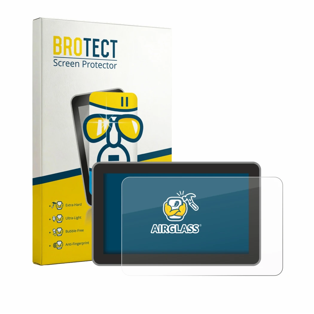 Face avant d’un emballage produit avec le logo de la marque BROTECT. À côté, l’appareil Bambu Lab H2S est représenté avec la p
