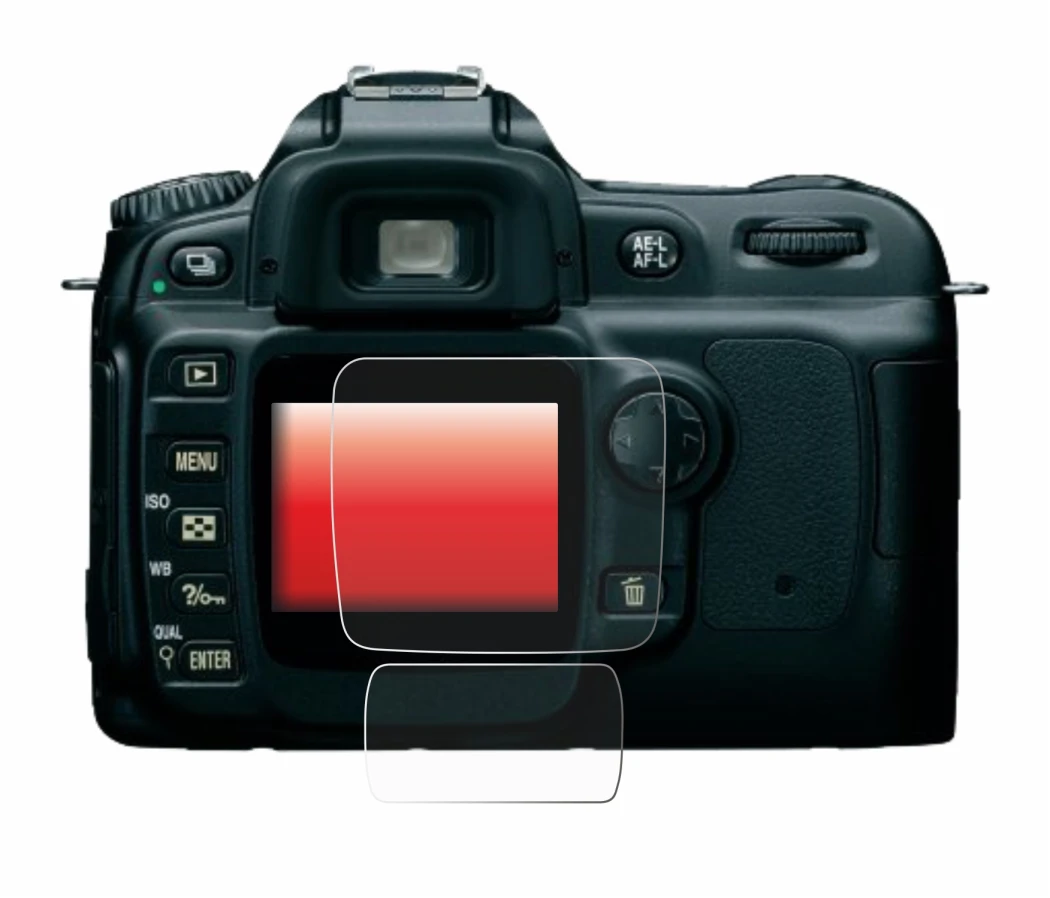 Image de l'appareil Nikon D50 avec une grande variété de protections d'écran.