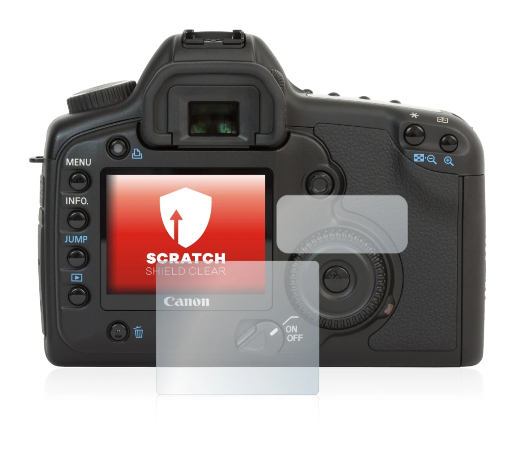 Image de l'appareil Canon EOS 5D avec une grande variété de protections d'écran.