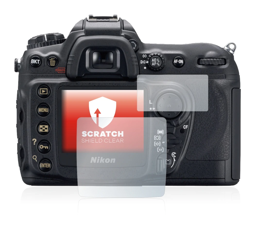 Image de l'appareil Nikon D200 avec une grande variété de protections d'écran.