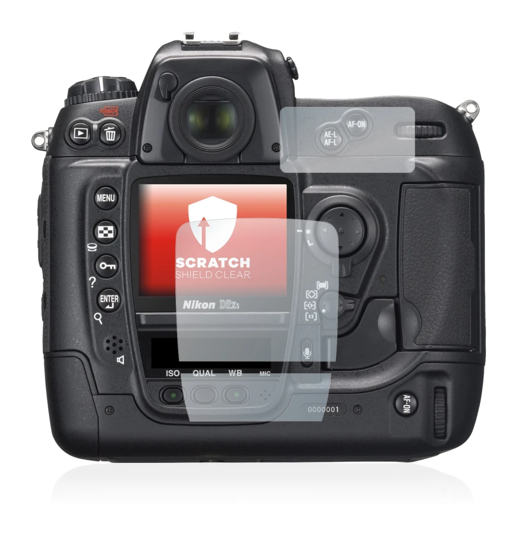 Image de l'appareil Nikon D2X avec une grande variété de protections d'écran.