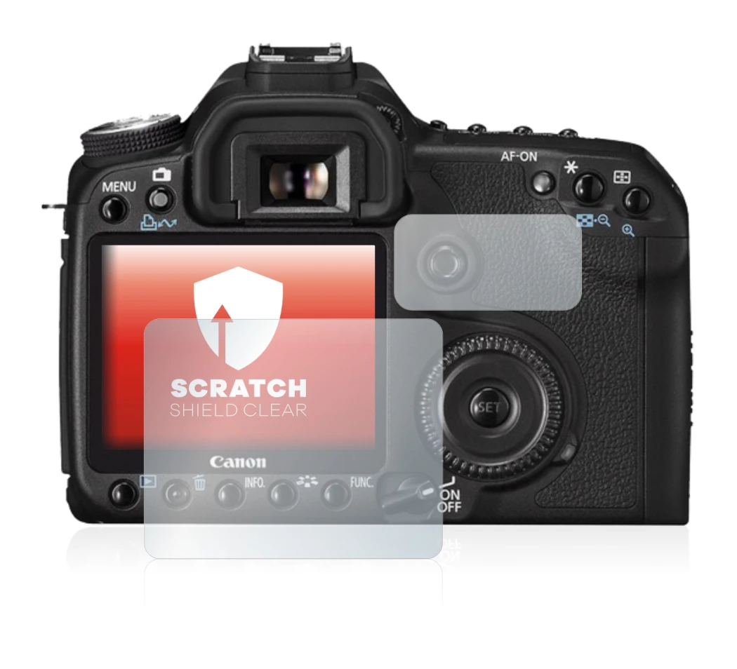Image de l'appareil Canon EOS 50D avec une grande variété de protections d'écran.