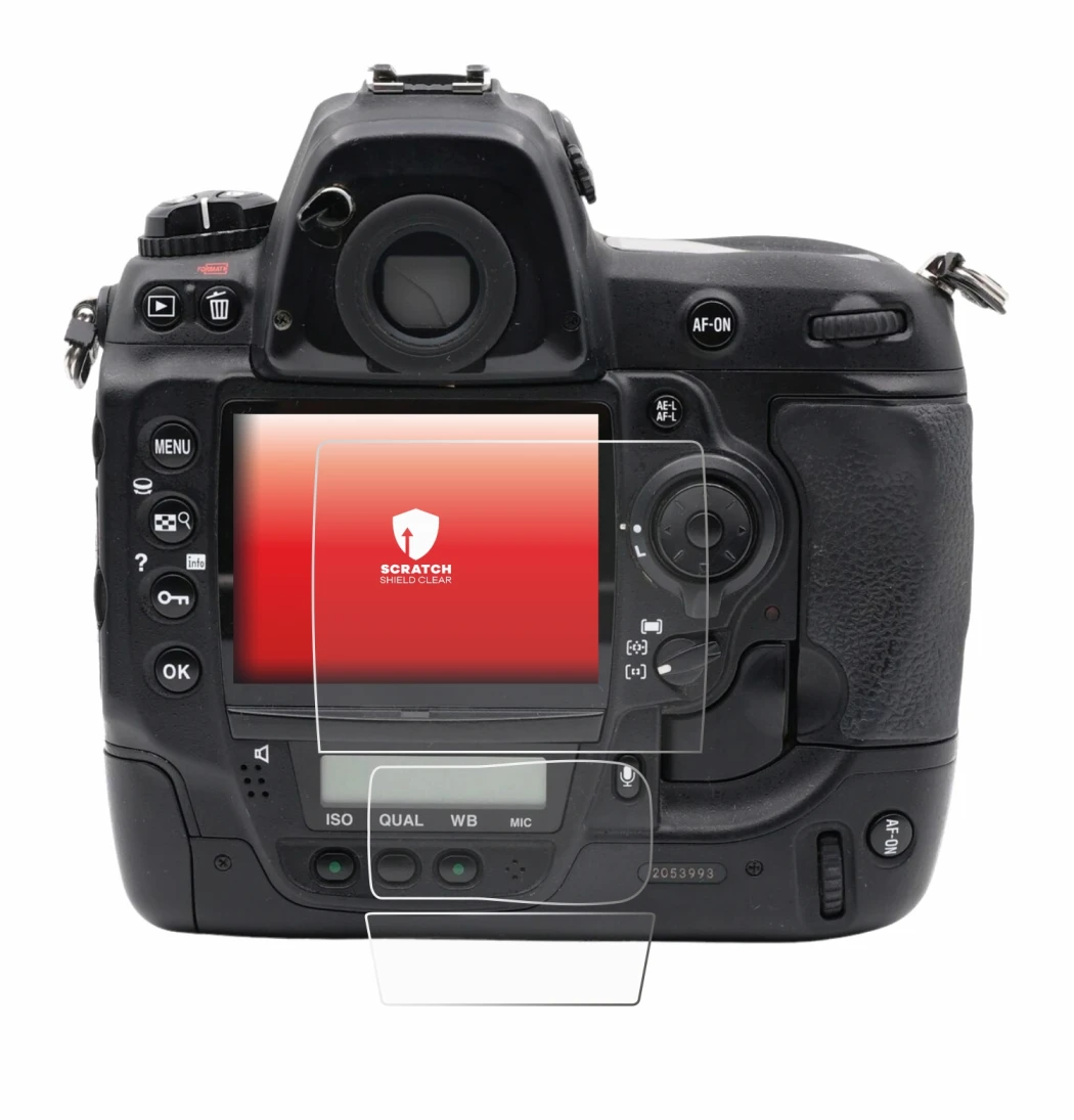 Image de l'appareil Nikon D3x avec une grande variété de protections d'écran.