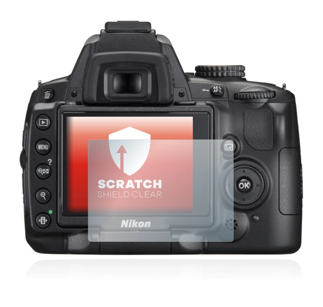 Image de l'appareil Nikon D5000 avec une grande variété de protections d'écran.