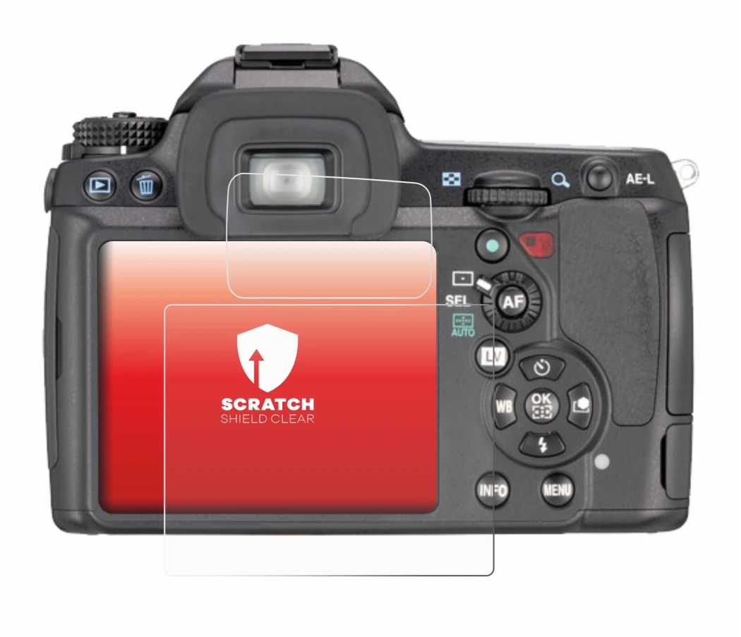 Image de l'appareil Pentax K7, K-7 avec une grande variété de protections d'écran.