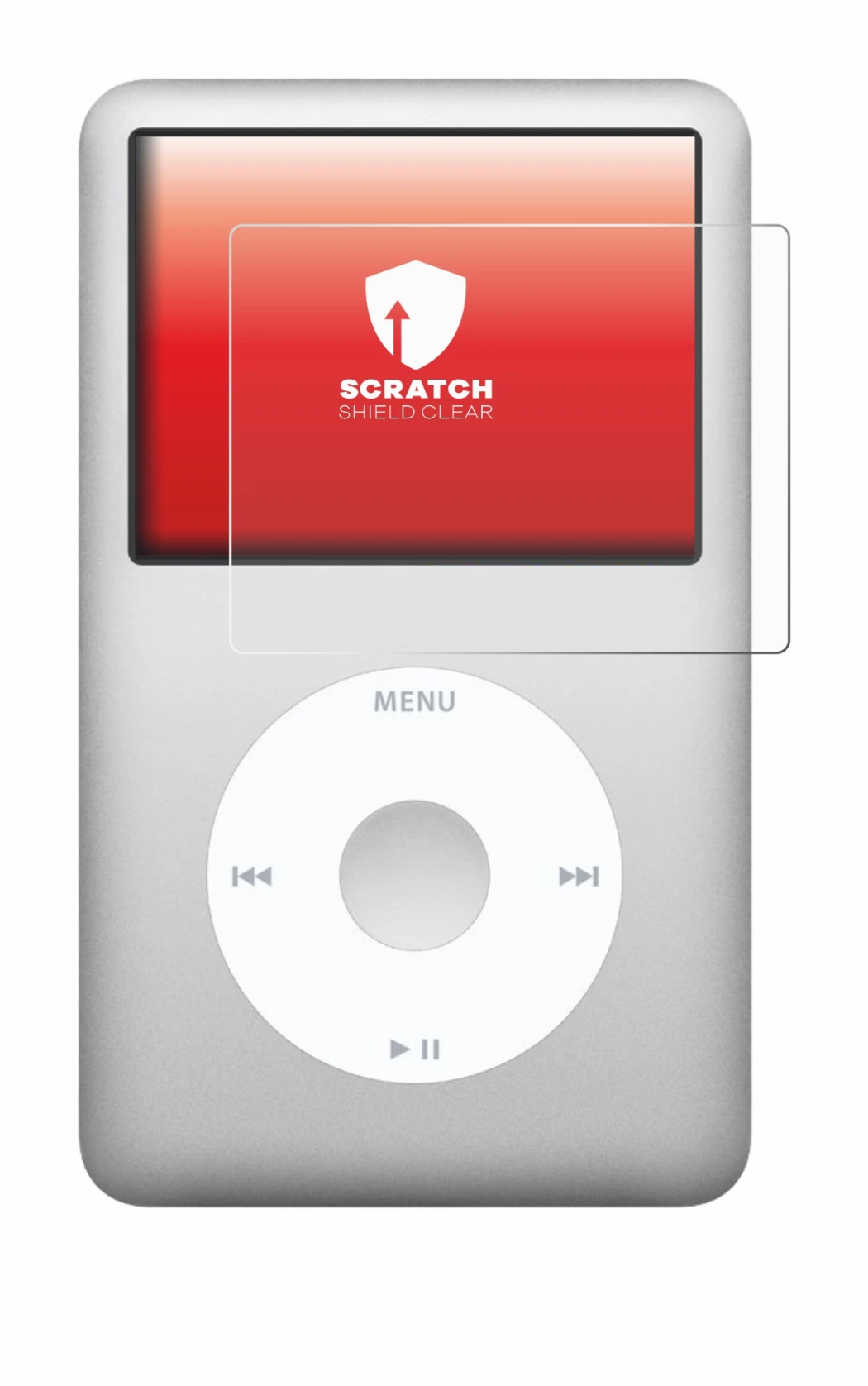 Image de l'appareil Apple iPod classic 160 GB (7ème Gen.) avec une grande variété de protections d'écran.