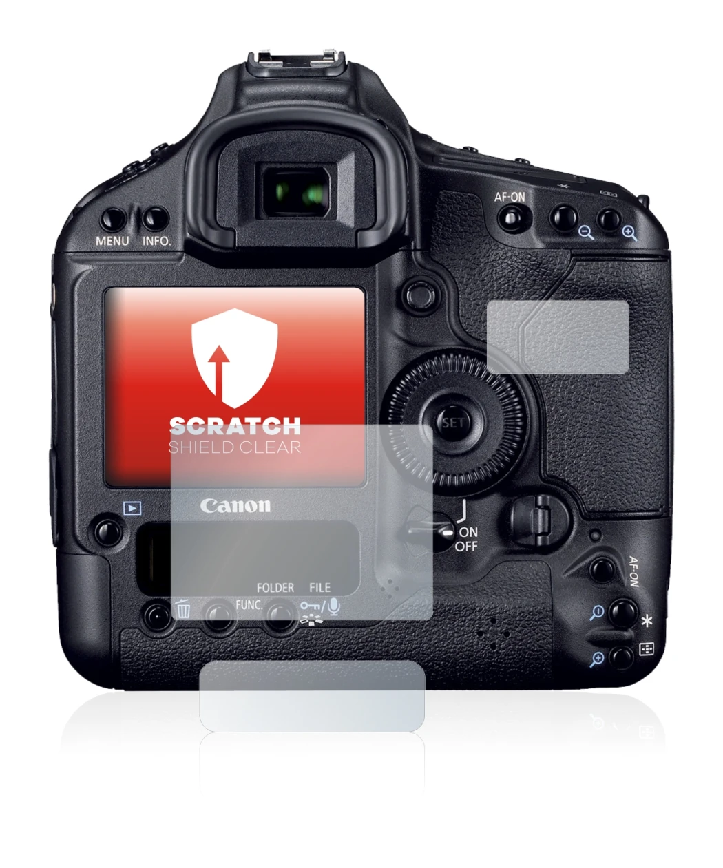 Image de l'appareil Canon EOS 1D Mark IV avec une grande variété de protections d'écran.