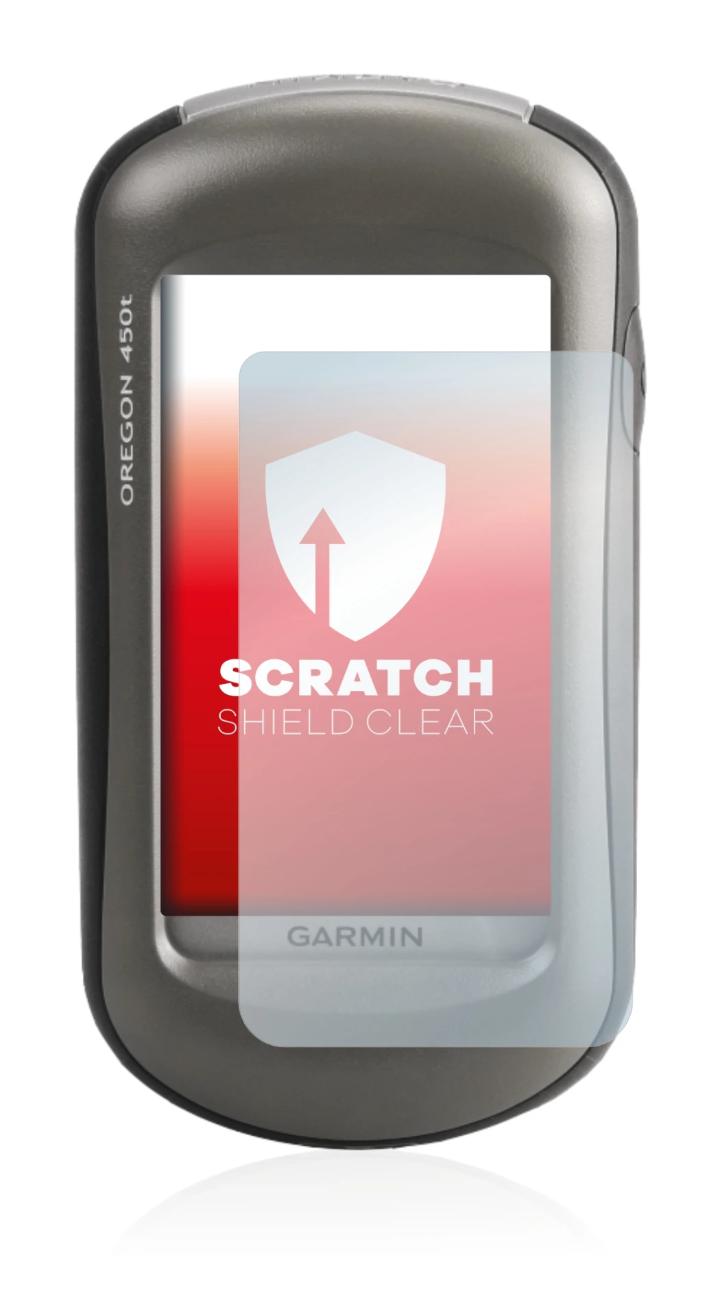 Image de l'appareil Garmin Oregon 450 avec une grande variété de protections d'écran.