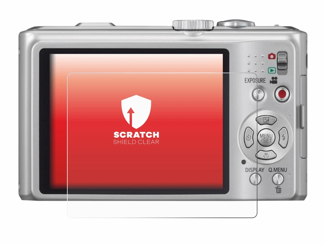 Image de l'appareil Panasonic Lumix DMC-TZ10 avec une grande variété de protections d'écran.