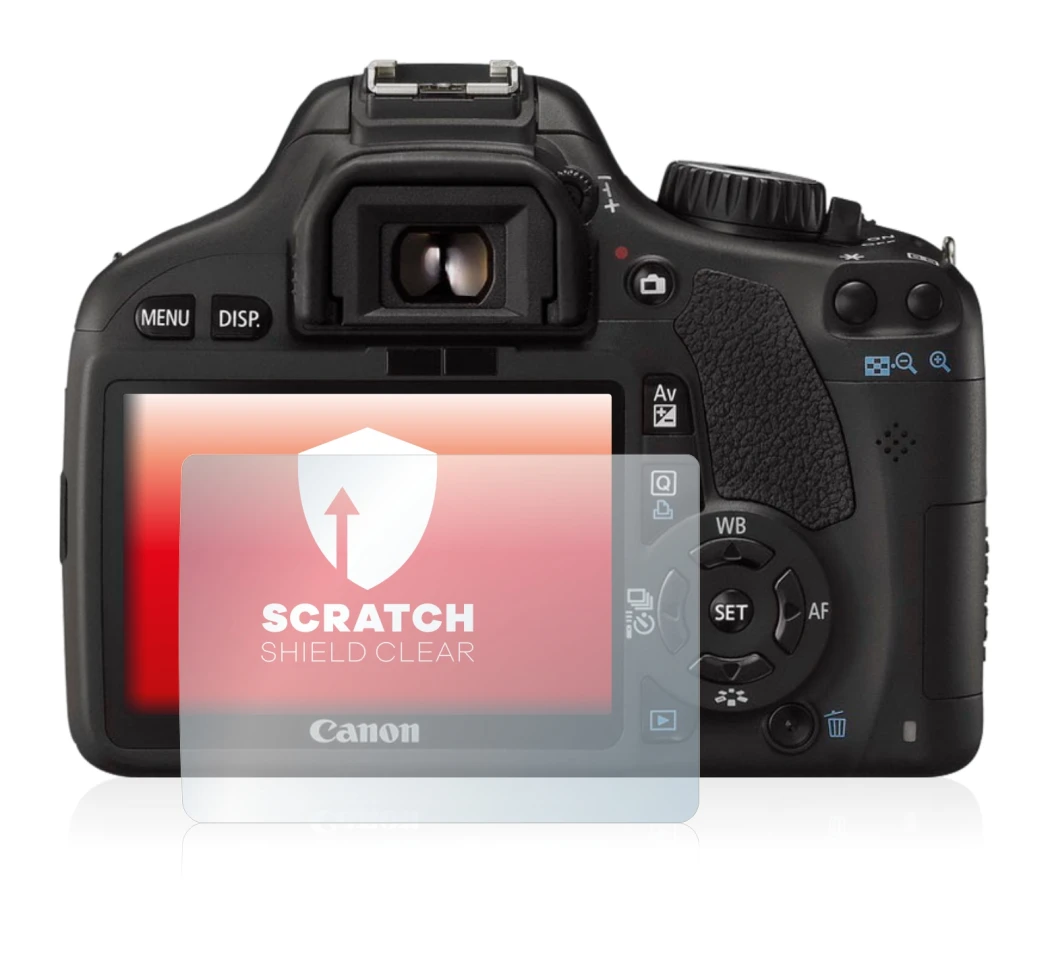 Image de l'appareil Canon EOS 550D avec une grande variété de protections d'écran.