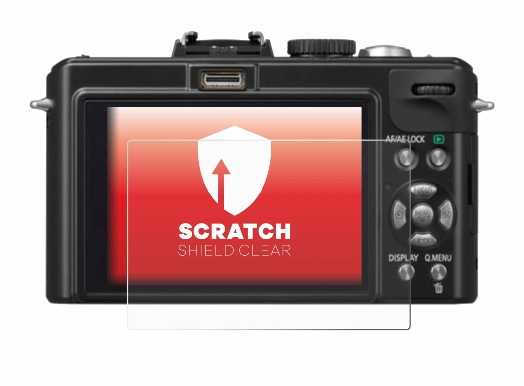Image de l'appareil Panasonic Lumix DMC-LX5 avec une grande variété de protections d'écran.