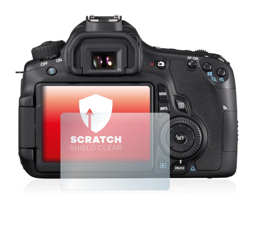 Image de l'appareil Canon EOS 60D avec une grande variété de protections d'écran.