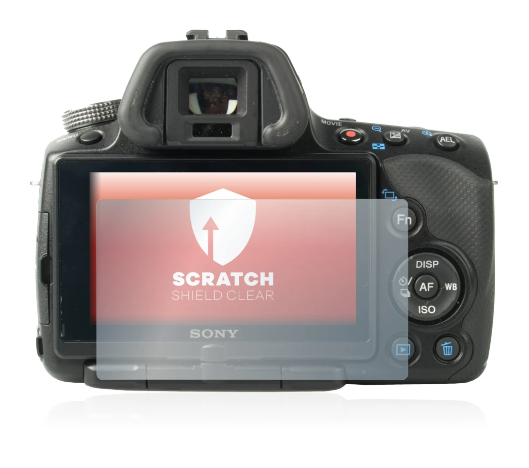 Image de l'appareil Sony Alpha 55 (SLT-A55V) avec une grande variété de protections d'écran.