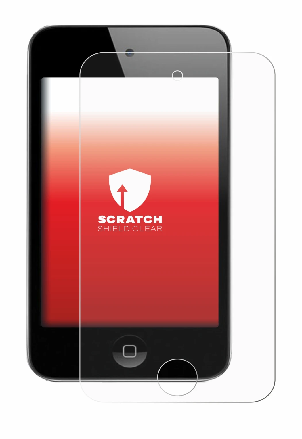 Image de l'appareil Apple iPod Touch (4ème Gen.) avec une grande variété de protections d'écran.