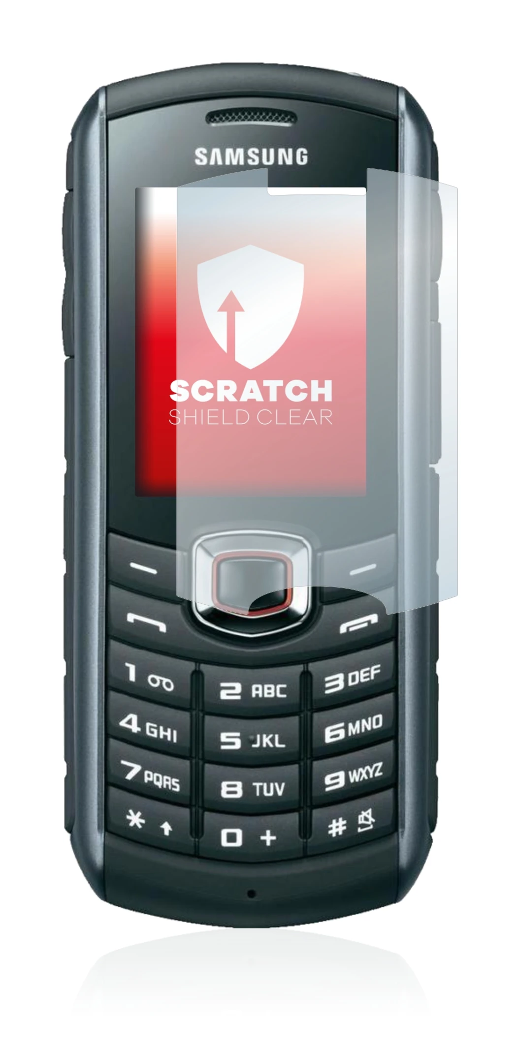Image de l'appareil Samsung B2710 avec une grande variété de protections d'écran.