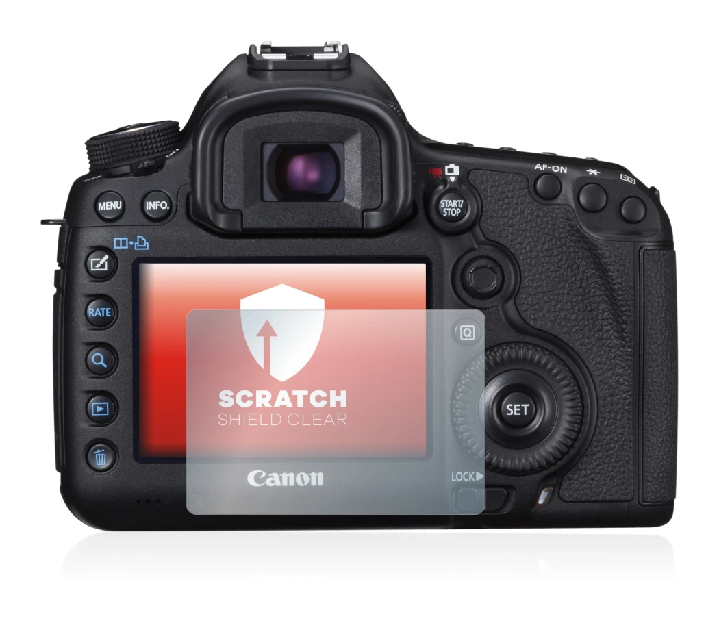 Image de l'appareil Canon EOS 5D Mark III avec une grande variété de protections d'écran.